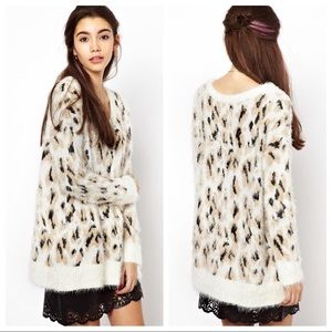 Minkpink Zippora Leopard Fluffy Sweater